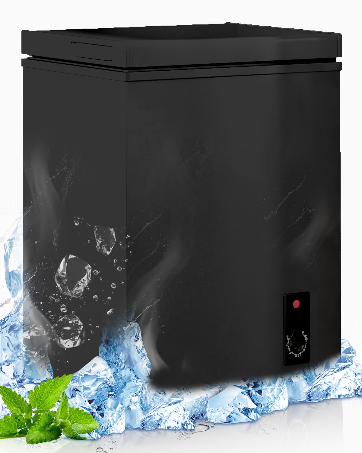 Muhub 7.0 Cu.Ft Deep Freezer, Chest Freezer With 7 Level Adjustable Temperature, Compact Freezer With Removable Hanging Basket, Top Open Door,For Kitchen Apartments Office (Black) on Fridge.com - View 6