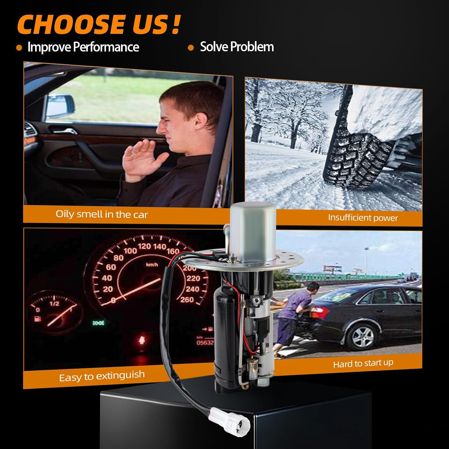 Electric Fuel Pump Module Assembly Compatible For Suzuki GSXR 600 GSXR 750 2004-2005 GSXR600 GSXR750 GSX-R600 GSX-R750 Repalce 15100-29G00 1510029G00