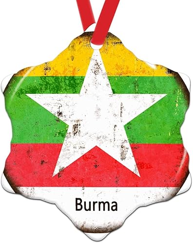 Vista 120 de Chipre - Adornos colgantes para árbol de Navidad, bandera nacional de Chipre, adornos de cerámica para decoraciones de Navidad, regalo de viajero