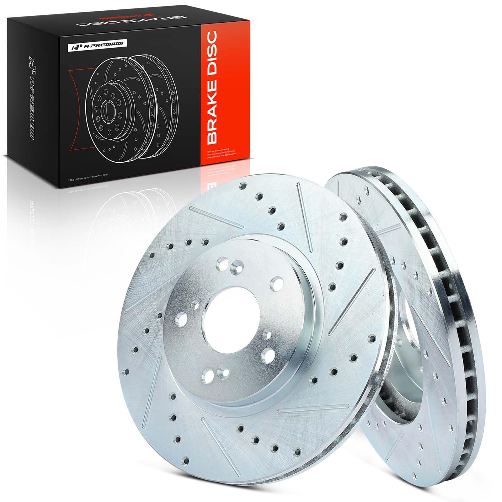 Amazon.com: A-Premium 11.81 inch (300mm) Front Drilled and Slotted