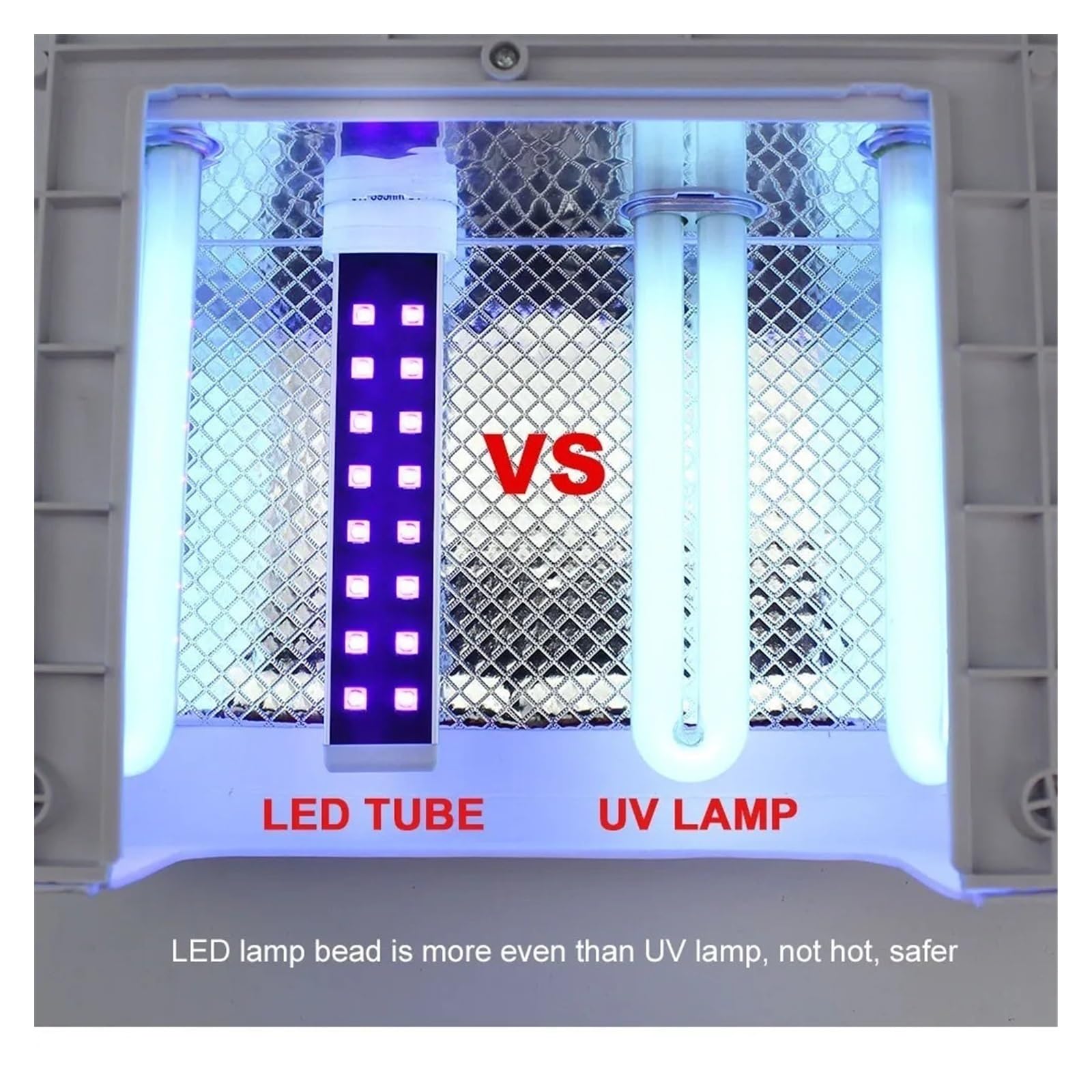 Ampoule à polymérisation UV 9W, Tube de lampe LED UV, sèche-ongles, Machine à lumière à polymériser, Source 365 + 405nm Haute énergie, largement utilisé(4PS_12LED)