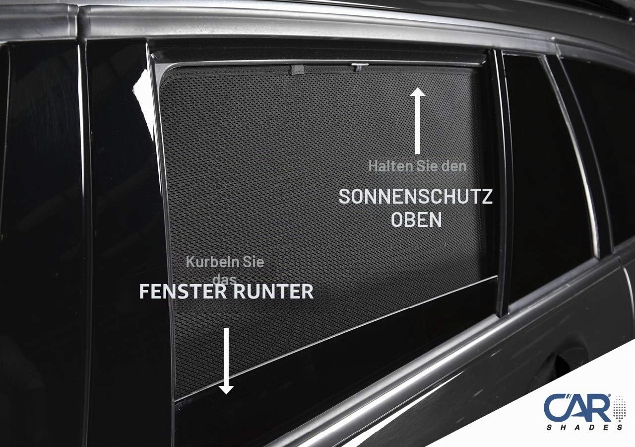 Satz Car Shades (Hintertüren) kompatibel mit Seat Leon 5F ST 2013-2020 (2-teilig) Passgenaue Sonnenschutzblenden