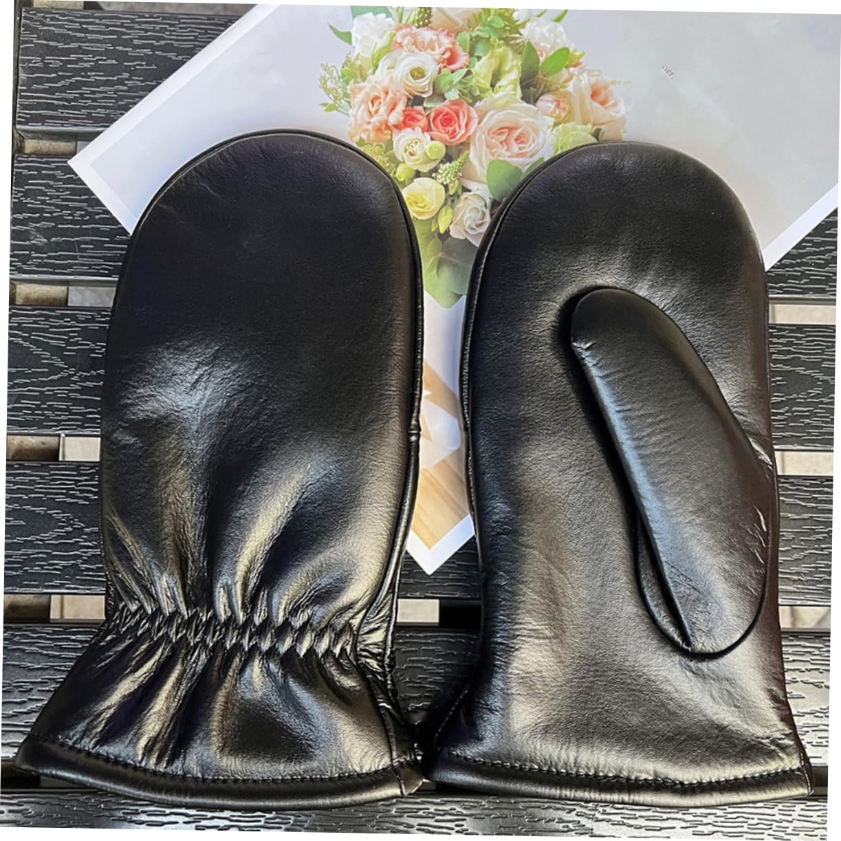 Healvian Mitones De Cuero Para Hombre Guantes Térmicos Diseño Sin Dedos Para Climas Fríos y Actividades Múltiples