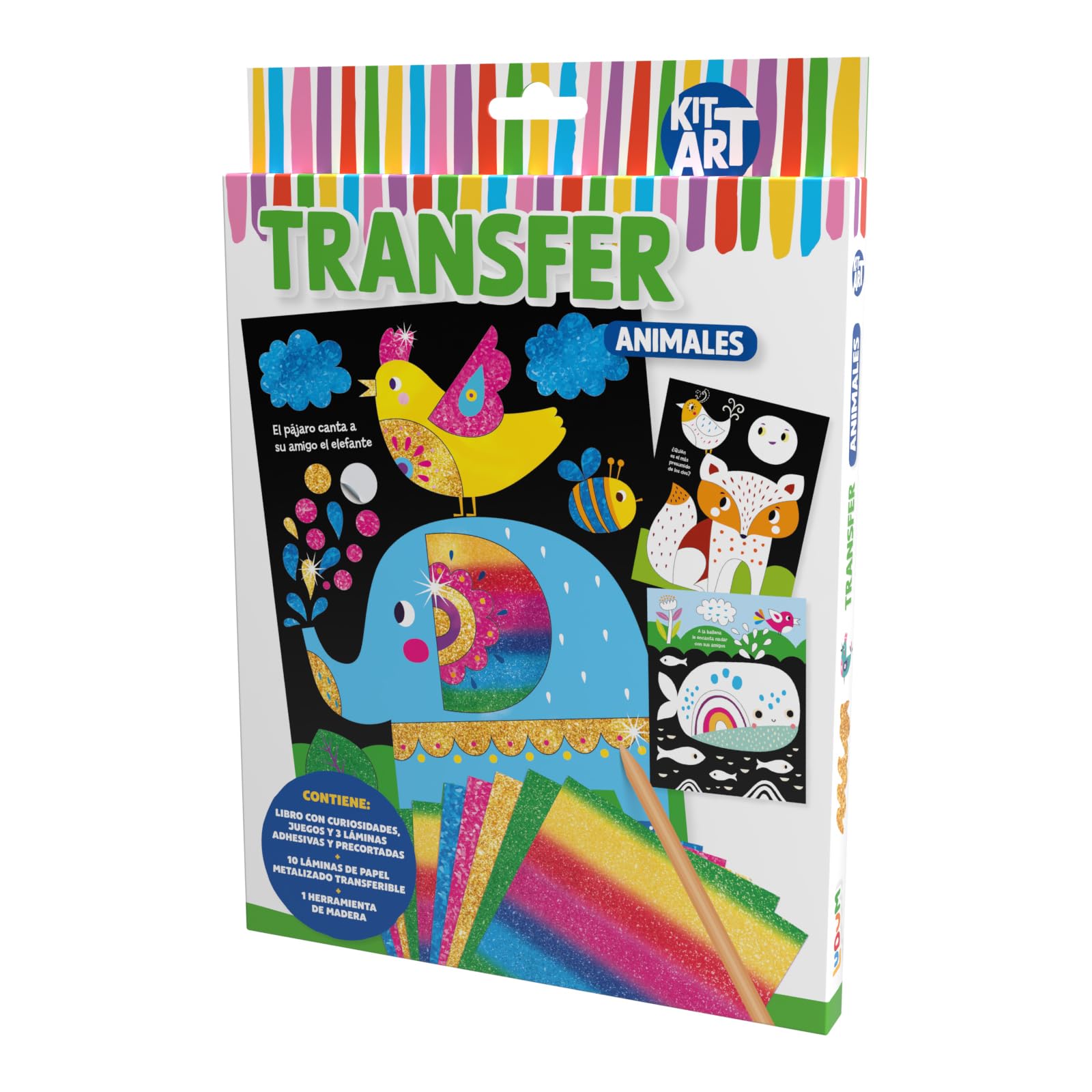 Kit art transfert animales Ludum loisir créatif décalcomanie nature