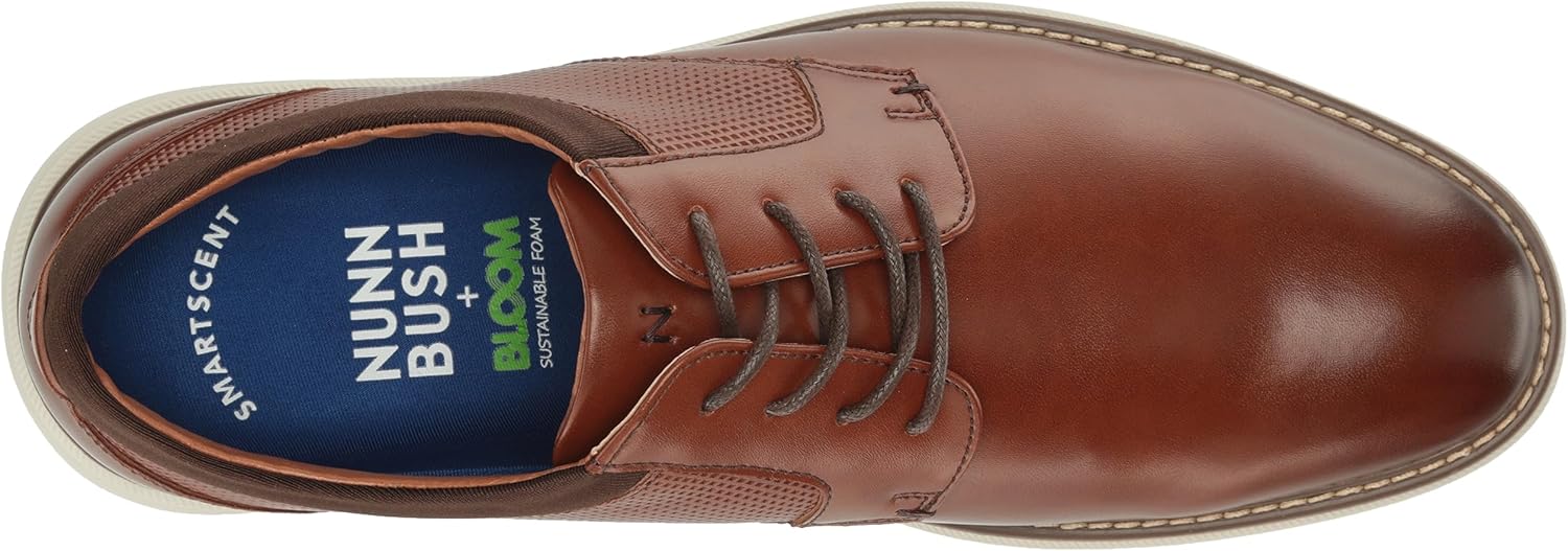 Nunn Bush Mens Chase Plain Toe Oxford Contemporary Lace Up