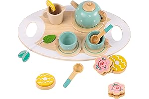 Enchanting Wooden Tea Set: A Pretend Play Delight for Little Tea Enthusiasts