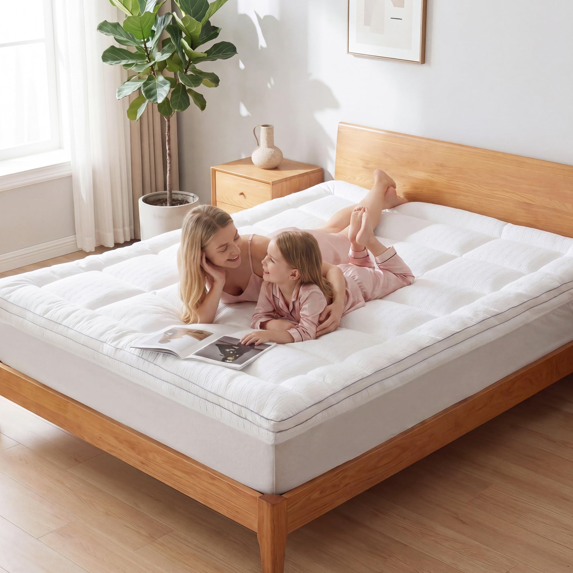 DOPEDIO Gel Memory Foam Matratzen-Topper Oeko-TEX® 180x200 cm 7,5 cm Weiß | Weicher Gel-Memory-Schaum Topper mit Oeko-TEX® Bezug, waschbar, atmungsaktiv für Boxspringbett, Sofa- und Wohnmobilbett.
