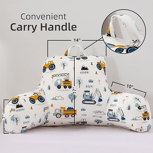 Miniatura 52 de A Nice Night Almohada de descanso para la espalda de los niños para leer y ver la televisión, almohada de descanso para descansar con cómodo apoyo