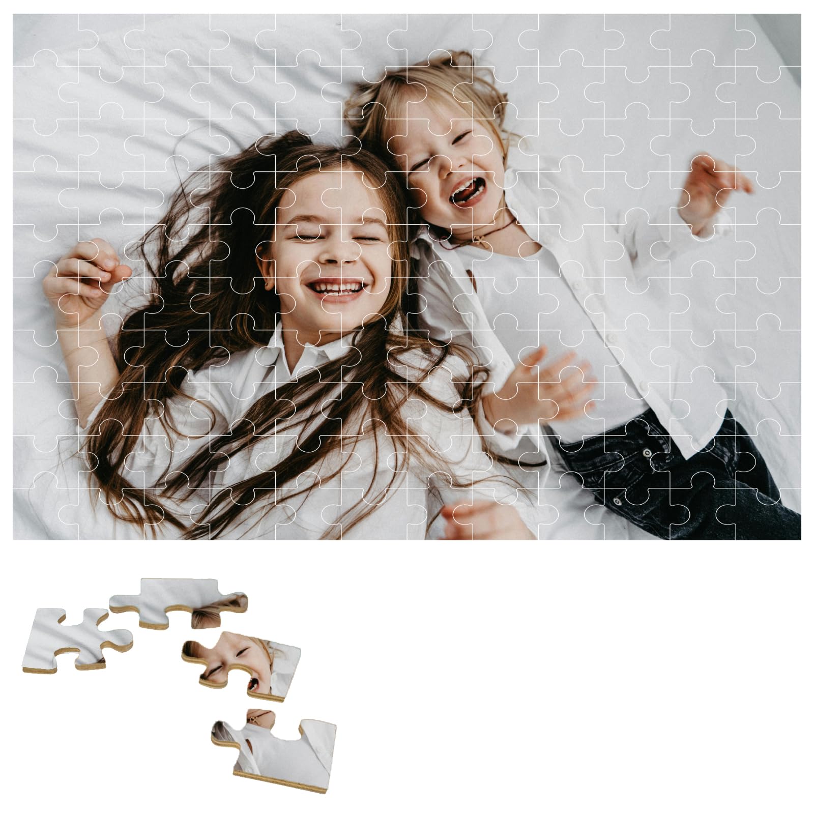 Personalised Jigsaw Puzzle,Wooden Custom Puzzle from Photo Custom Picture 300,500,1000 Pieces for Adult Teens Family, Wedding, Graduation, Gift (120 Pieces)