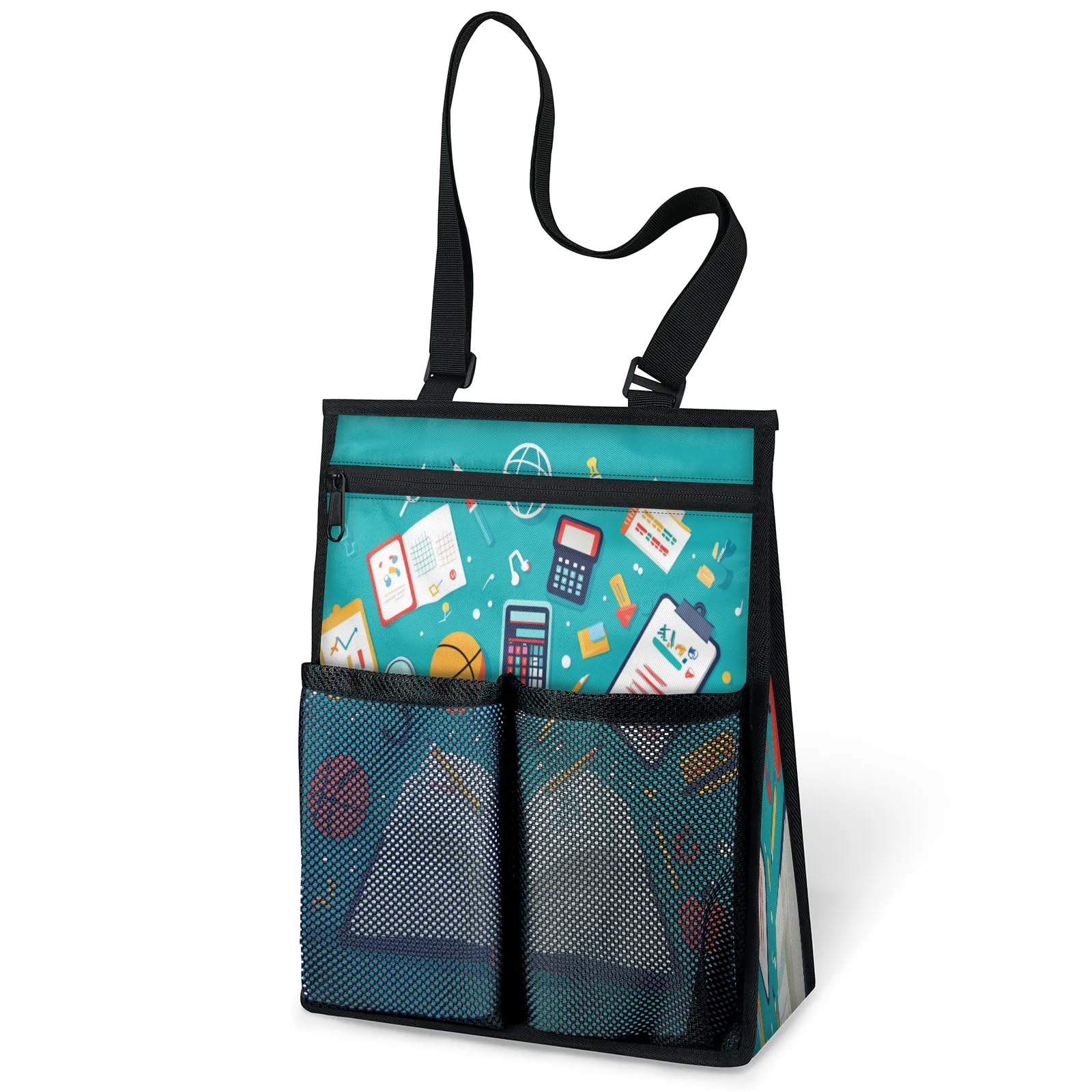 Ourtheme Book Cartoon Supplies Portable Shower Bag for Travel Gym Camp Beach Tote Shower Caddy Bags Hanging Toiletry