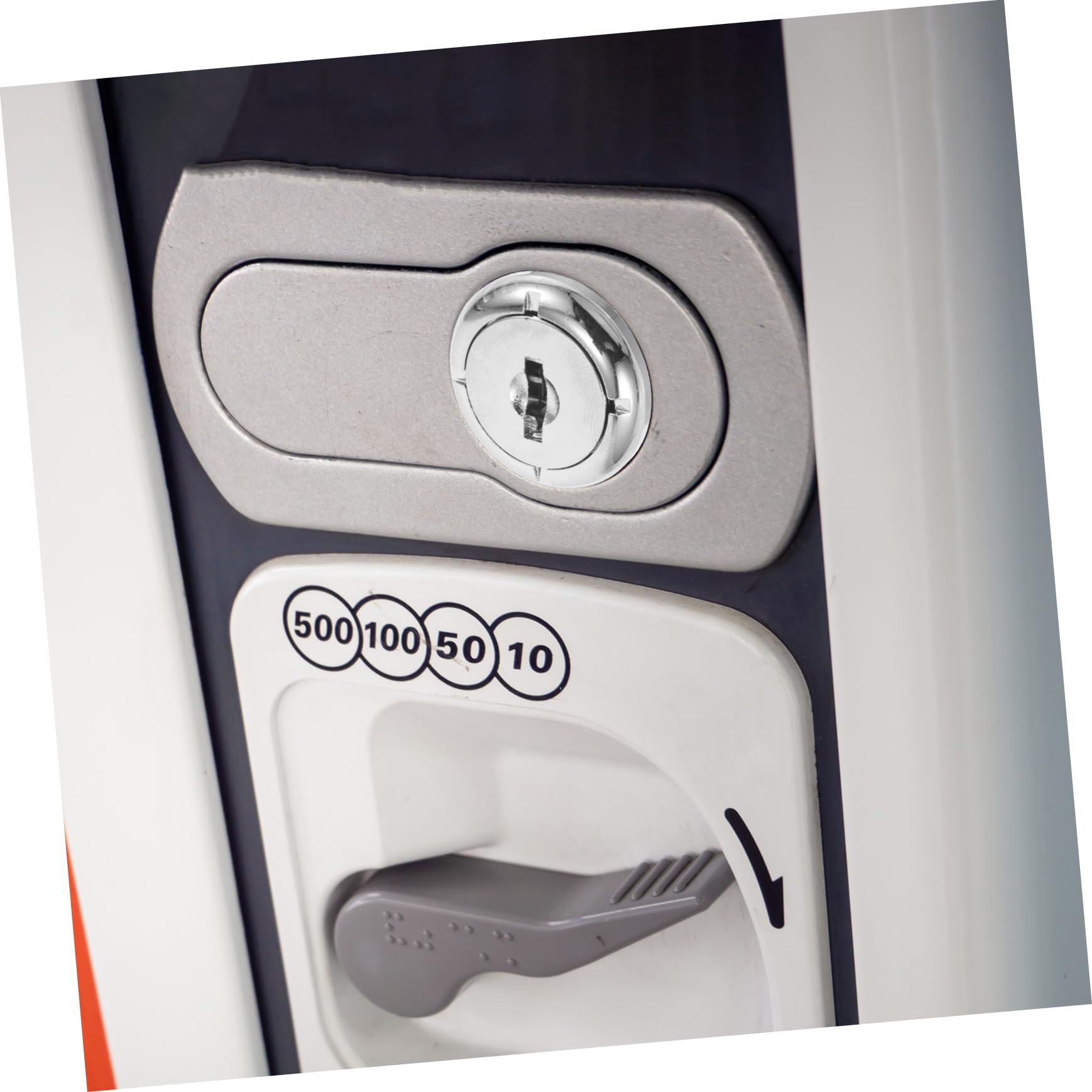 Chiave per Distributori Automatici Versatile in Plastico e Metallo Argento Serratura Resistente per Macchine da Dolci e Bevande dal Design Moderno