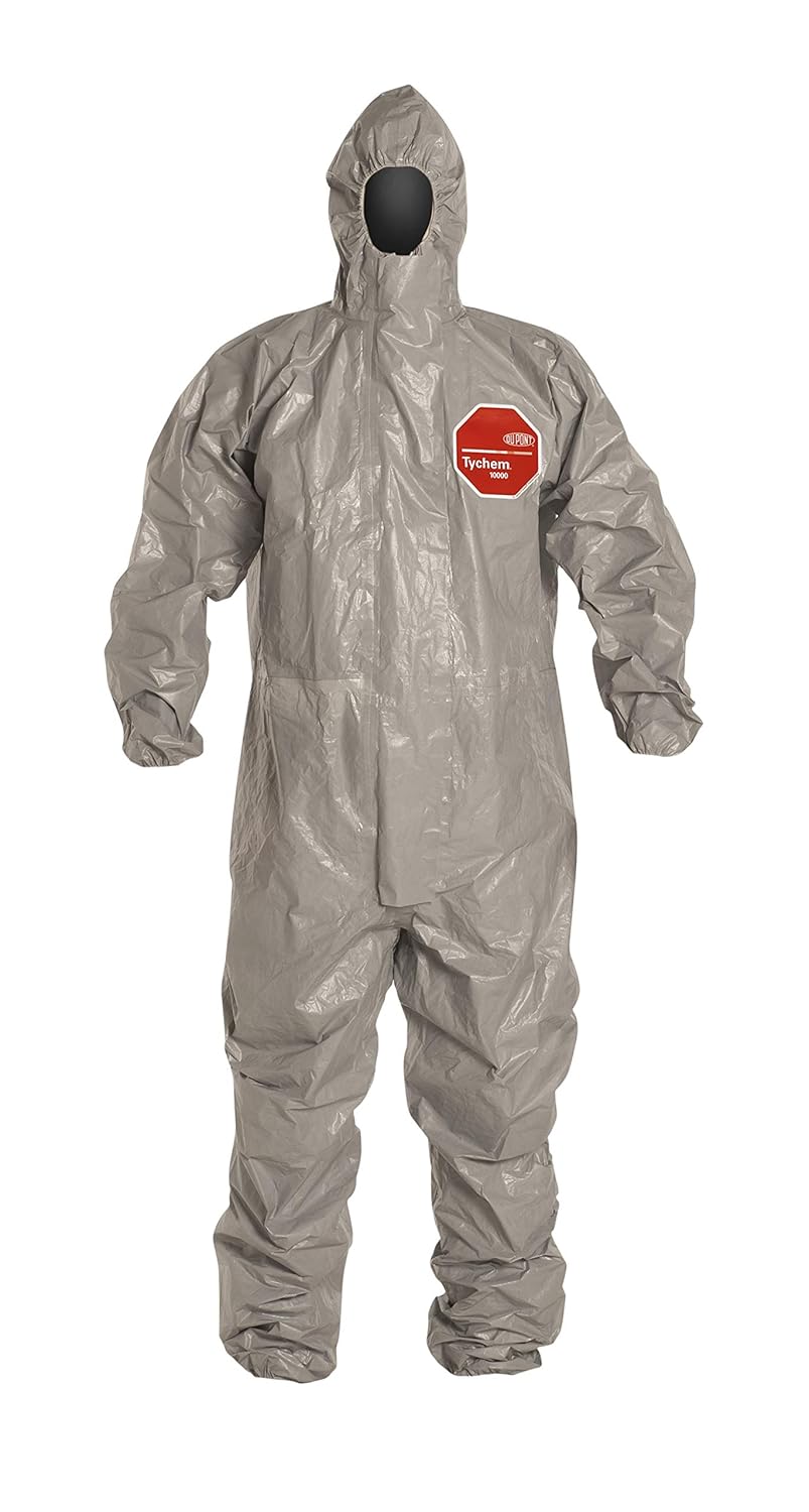 DuPont TF145TGY2X0006TV Tychem 6000 Hooded Coverall, 2X-Large, Gray