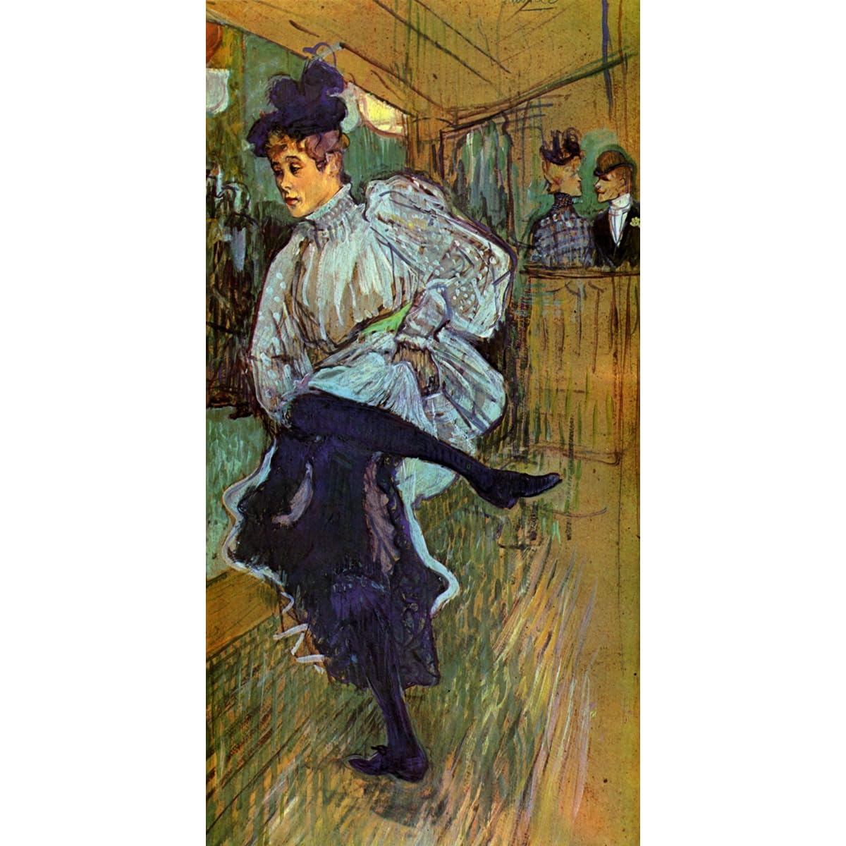 Toile Jane Avril Dancing 2 Toulouse-Lautrec impression de qualité