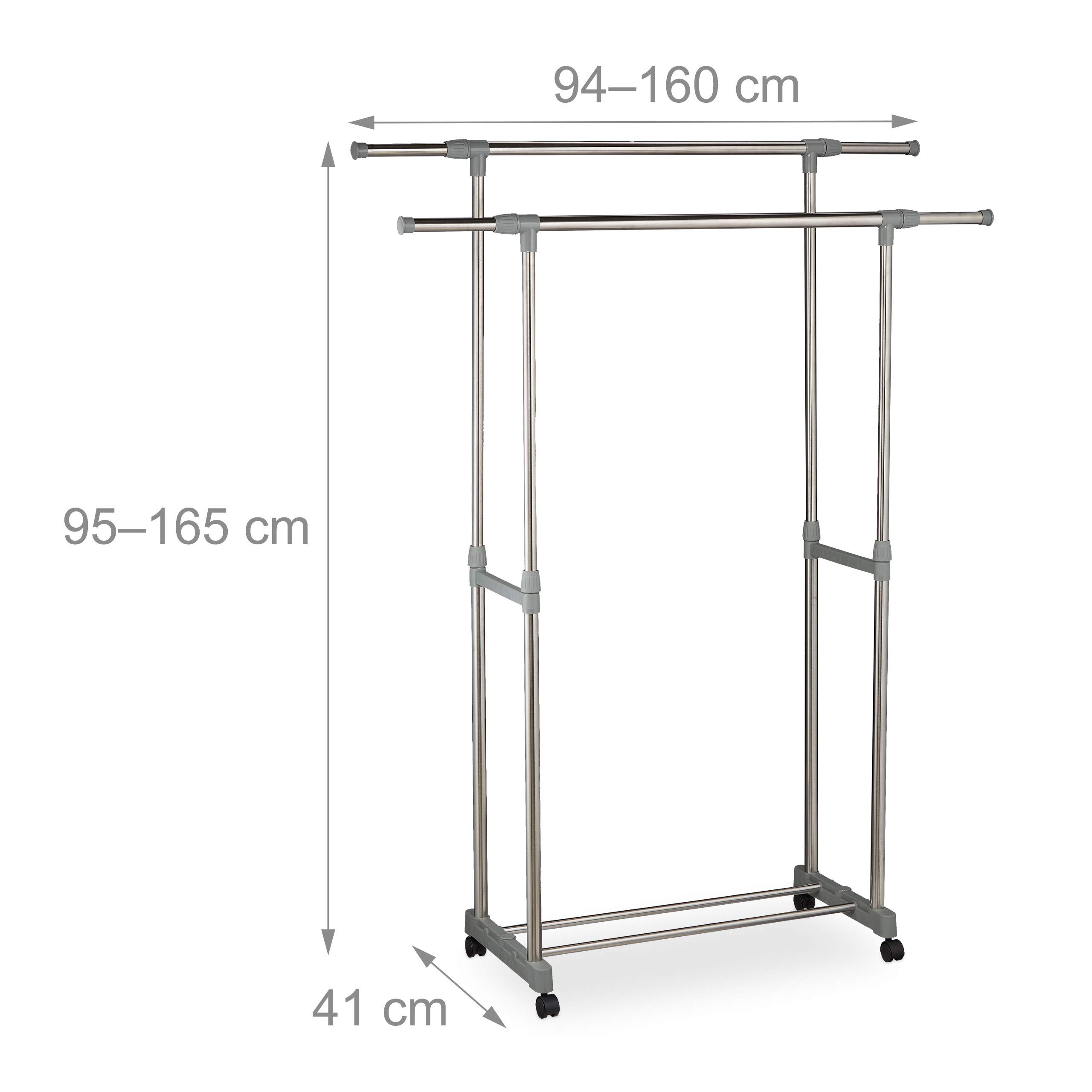 Appendiabiti Moderno Con Ruote - 82x42x90160 Cm Per Vestiti E Accessori - Foto 12