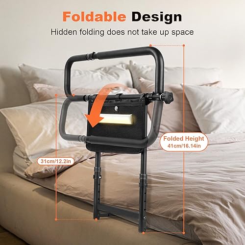 Miniatura 2 de Las mujeres embarazadas ancianas doblan pasamanos de cabecera alargados Auxiliar Barandilla de asistencia sentada Soporte Varilla adecuada para