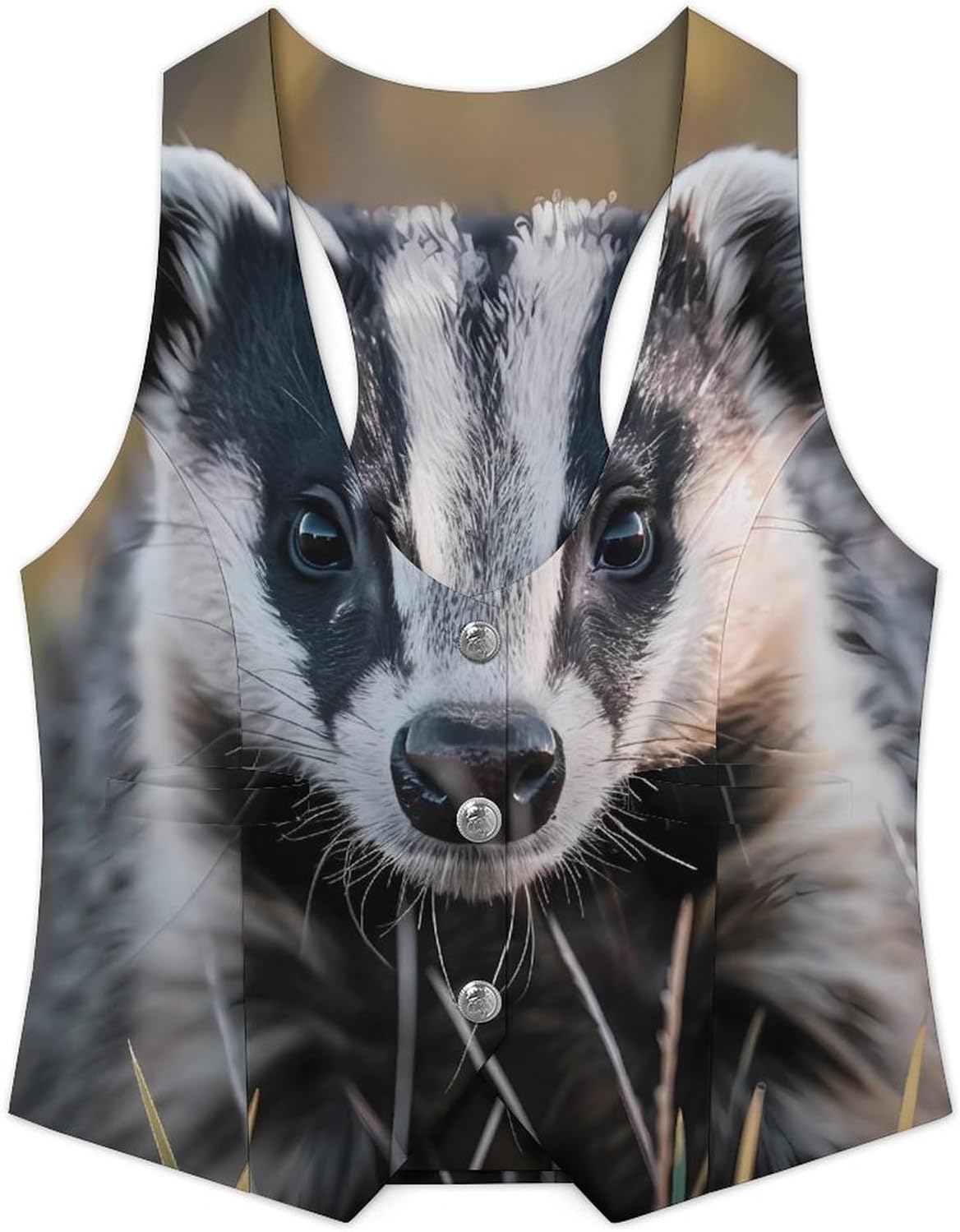 U.S. Badgers Women's Tuxedo Waistcoat Suit Vest | 3 Button V-Neck Slim Fit Casual Sleeveless Top