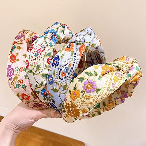 Miniatura 5 de Diadema de moda para mujer, anudada con joyas, adorno de cristal, banda para el pelo mixta, accesorios para el cabello de nailon torcido para niñas