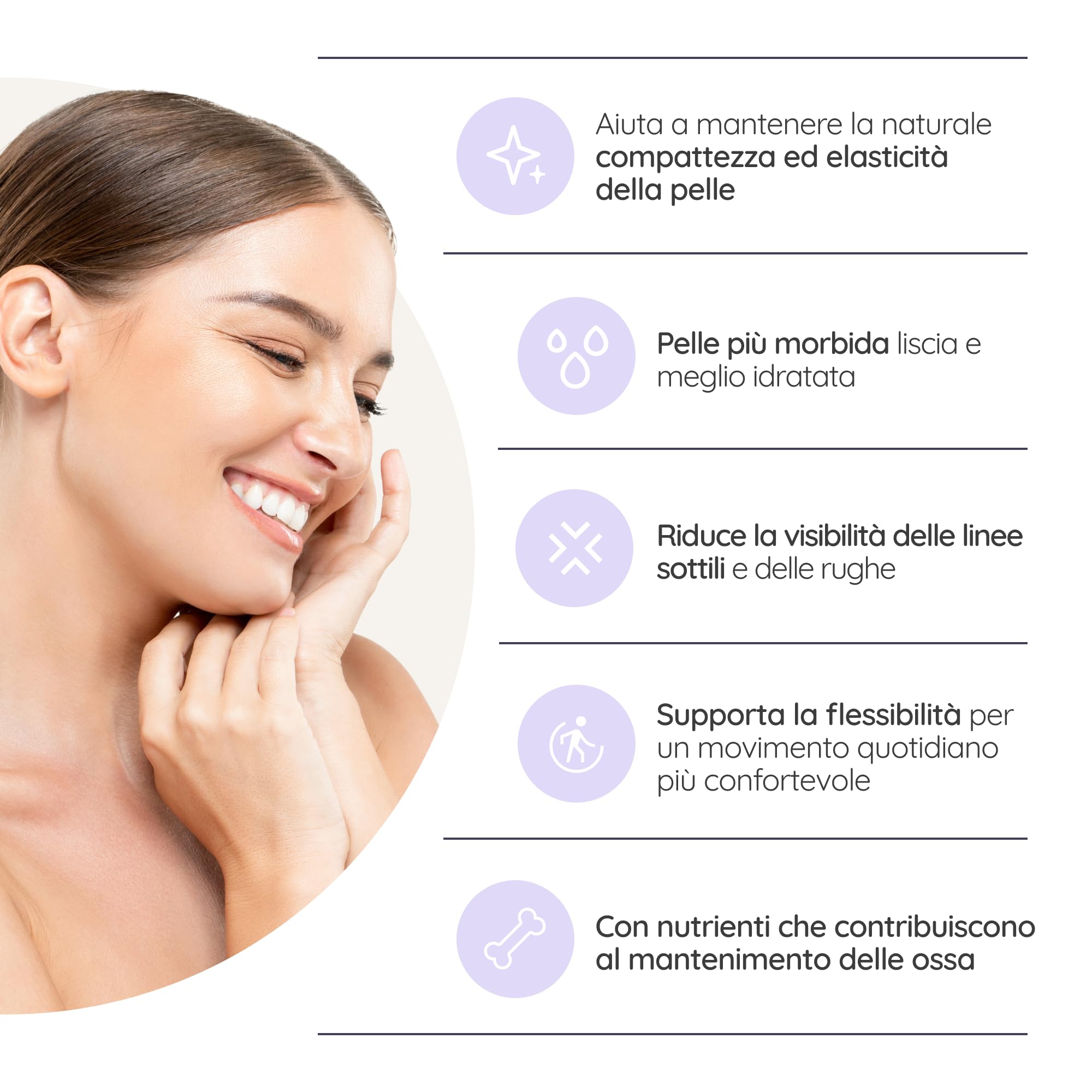 Collagene Marino Idrolizzato PEPTAN con Acido Ialuronico, Magnesio e Vitamina C, 150 Caps + Triple Magnesio 2640 mg, Magnesio Bisglicinato, Citrato e Malato, 440 mg, 180 Compr. N2 Natural Nutrition