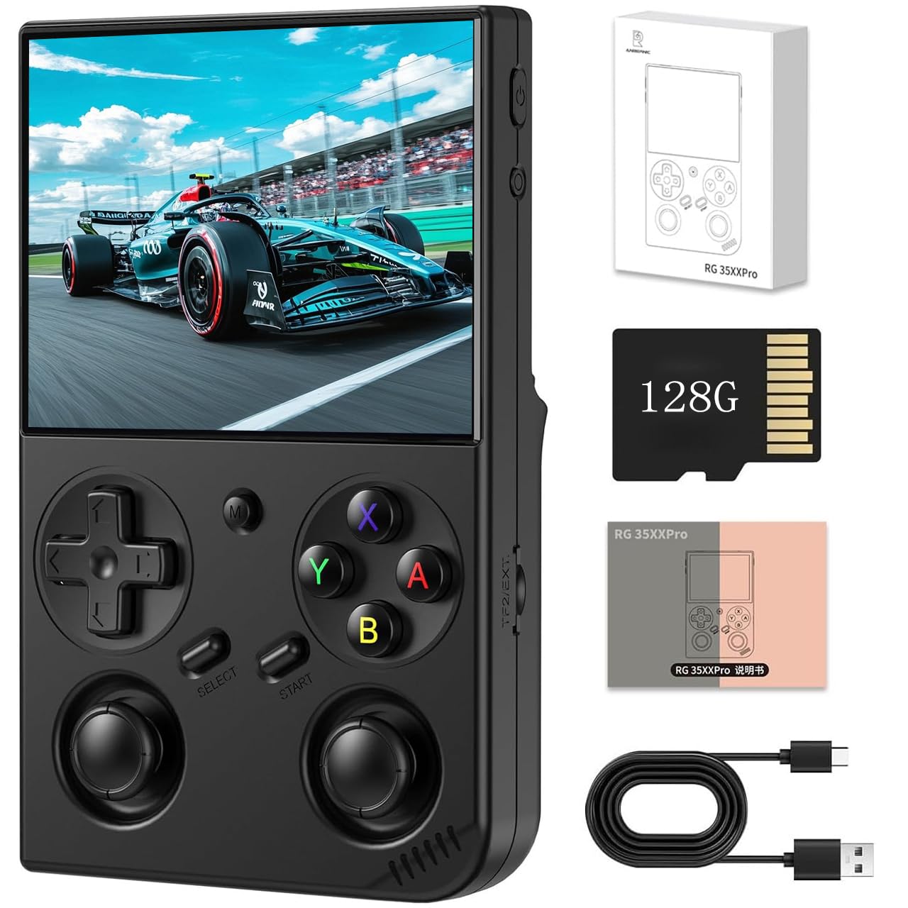RG35XX Pro Retro Handheld Game Console, 3.5" IPS Screen Portable Video Game Console ,Built in 64G Card & 5000 Games, Linux System Support WiFi Bluetoo