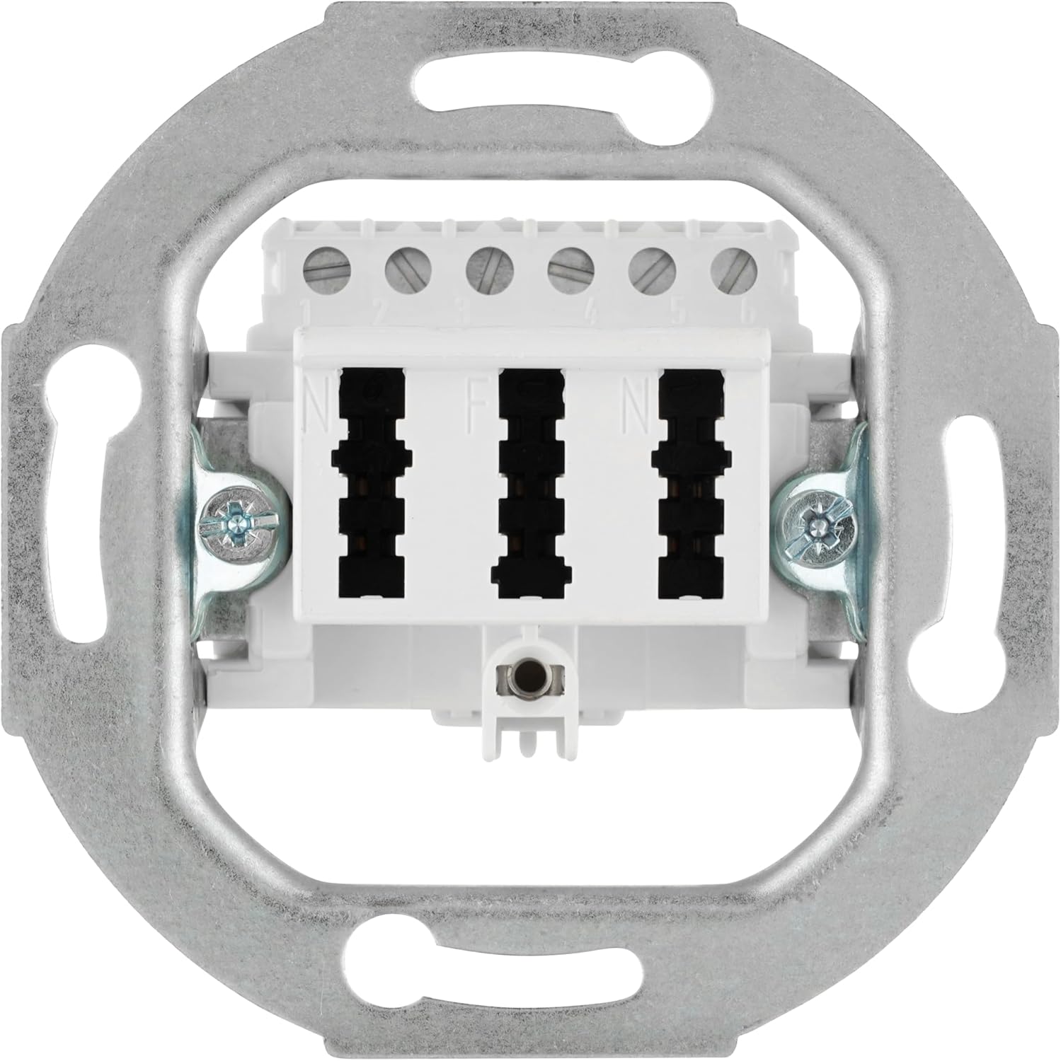 REV TECHNIK, TAE socket, brand compatible with Busch Jäger, Gira, Jung and Merten, flush-mounted, silver