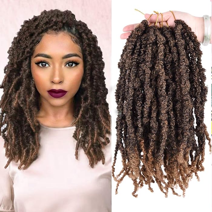 Buy Butterfly Twist Locs Crochet Hair 5 Packs (60 strands) 14 inch Bob