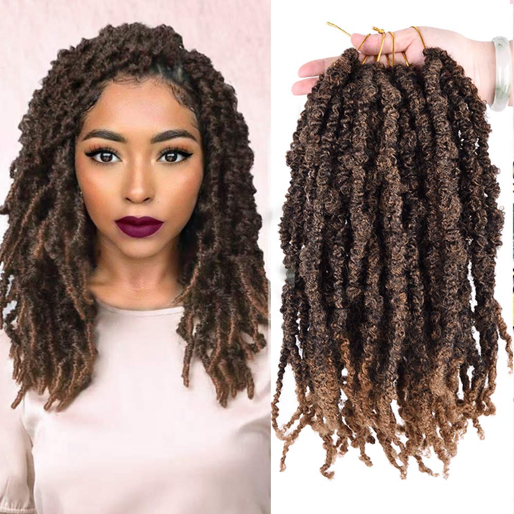 Buy Butterfly Twist Locs Crochet Hair 5 Packs 60 strands 14 inch Bob