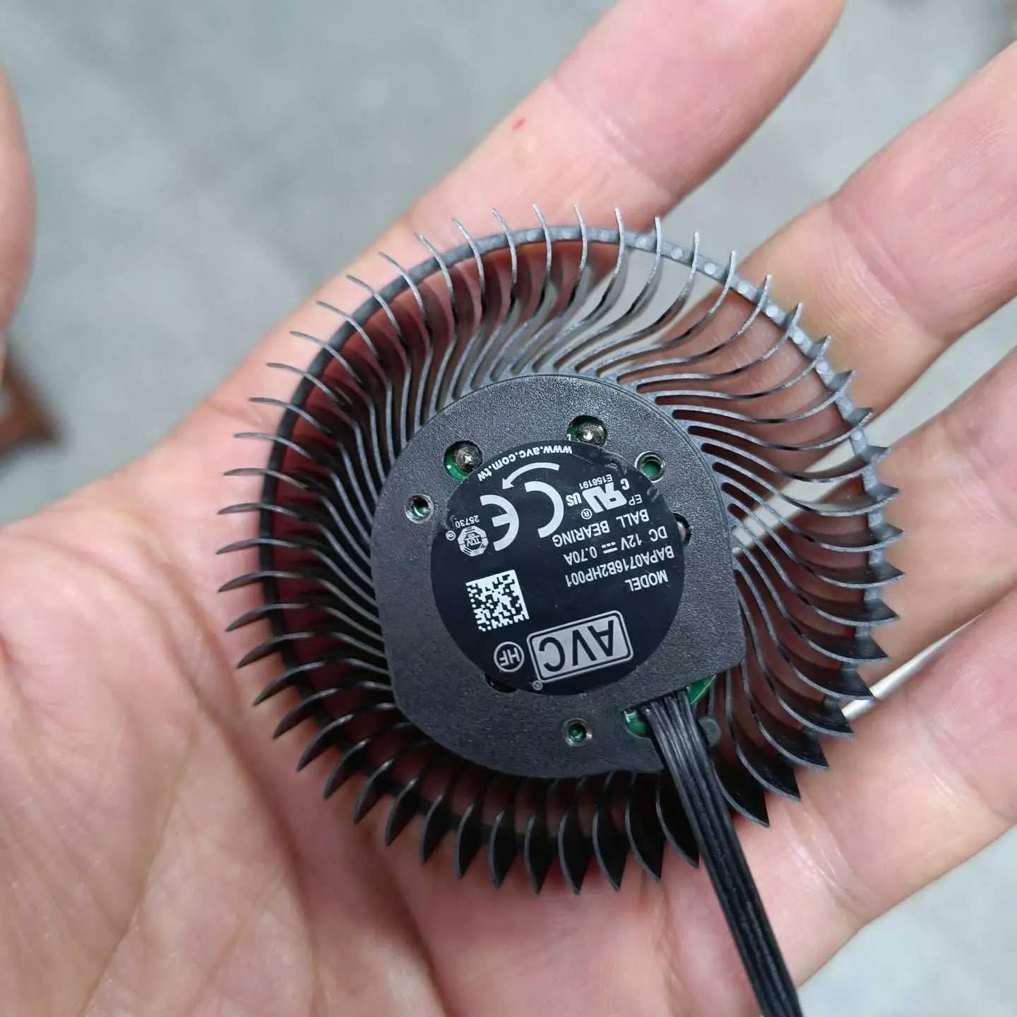 BAPA0716B2HP00112V 0.70A 63mm 4Pin for Quadro RTX A4000 Graphics Card Cooling Fan 4Pin