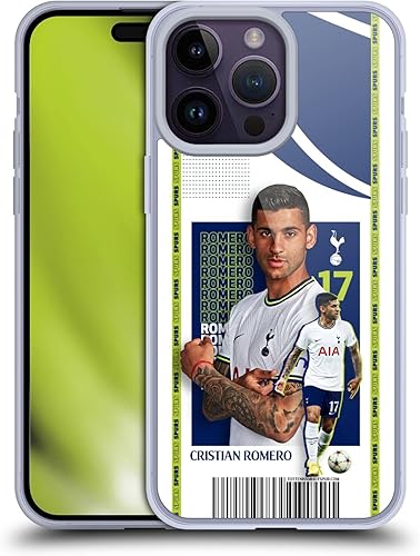 Head Case Designs Officially Licensed Tottenham Hotspur F.C. Cristian Romero 202223 First Team Soft Gel Case Compatible with Apple iPhone 14 Pro Max