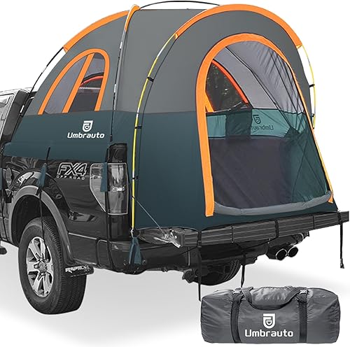 Miniatura 14 de Tienda de campaña para cama de camioneta 5.5-6 pies: Fácil de montar Umbrauto Tiendas de campaña para camioneta para acampar, impermeable, dosel