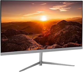 Yctze 21.5 Inch Monitor 16:10 75hz 1920x1080 Ultra Slim Monitors21.5 Inch Monitor Desktop Monitor 16:10 Monitor 75hz Monitor CCTV Monitor C Uter Mo (UK Plug)