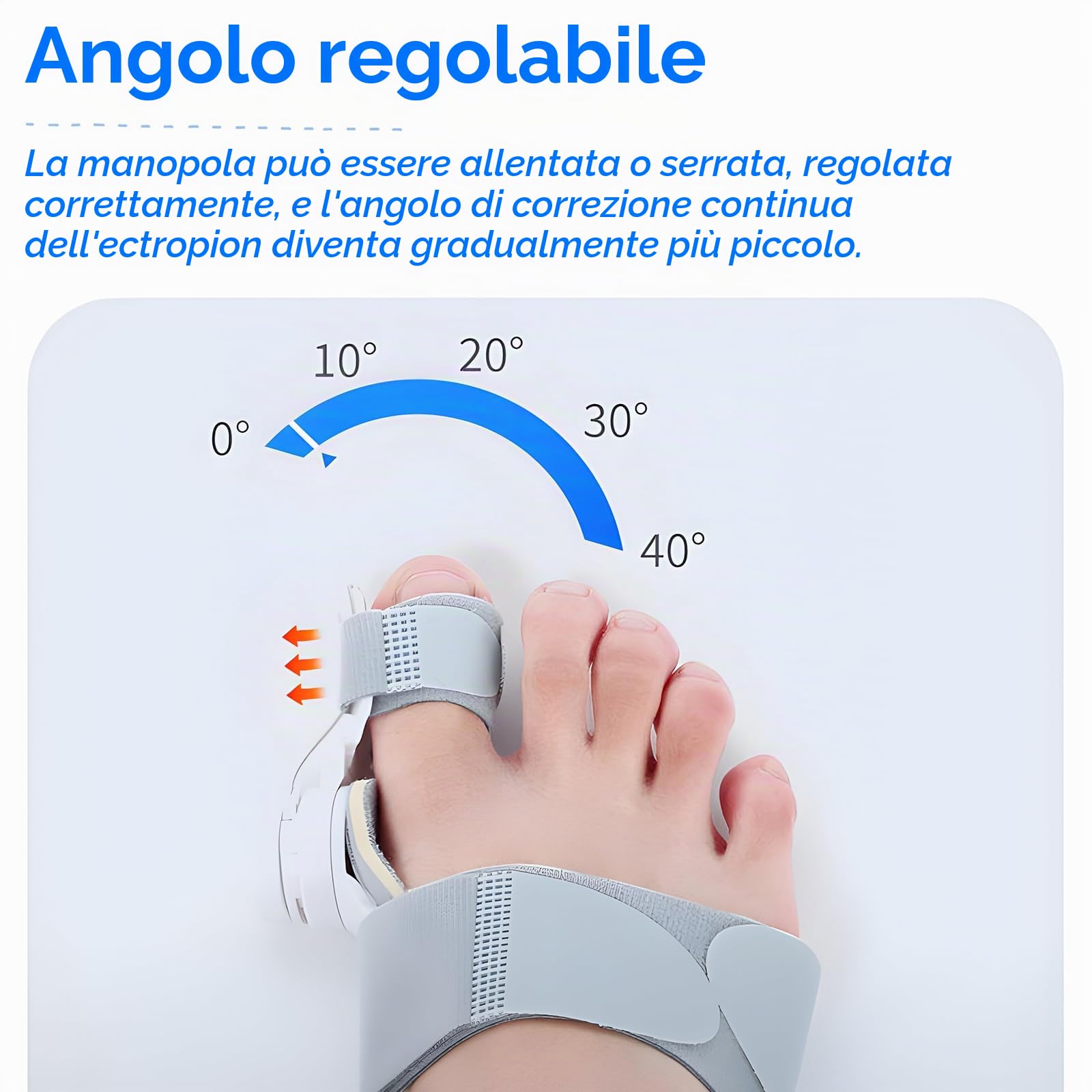 Alluce Valgo Correttore Manopola Regolabile Tutore Alluce Valgo Divaricatore Alluce Valgo Alluce Rettilineo Correzione Alluce Valgo Per Dita Dei Piedi Giorno E Notte Unis
