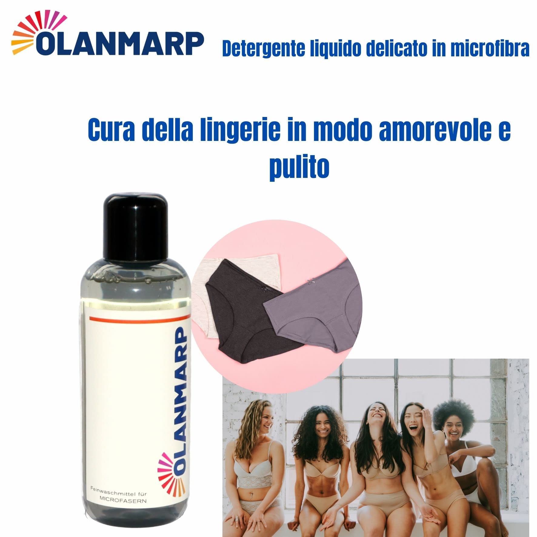 Detersivo concentrato in microfibra – detersivo liquido per lavare a mano + in lavatrice (480 ml, senza rete di lavaggio)