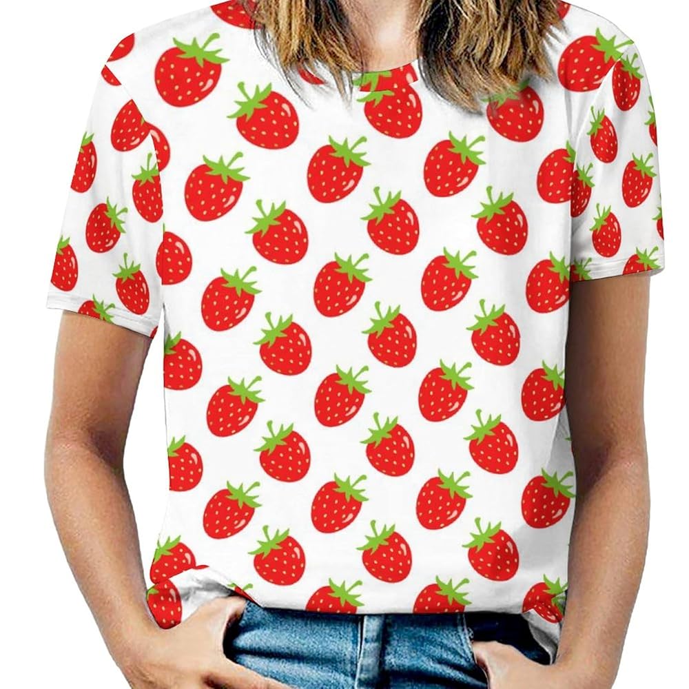 BUMP OF CHICKEN Strawberry Tシャツ　XL Amazon.com : Sweet Strawberry 3D Printed Womens T Shirts
