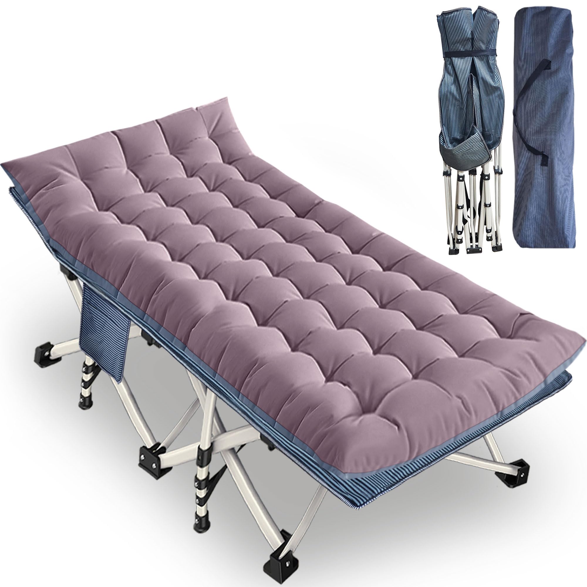 Amazon.com: GETOVIN XXL Camping Cot with Mattress Oversize 32