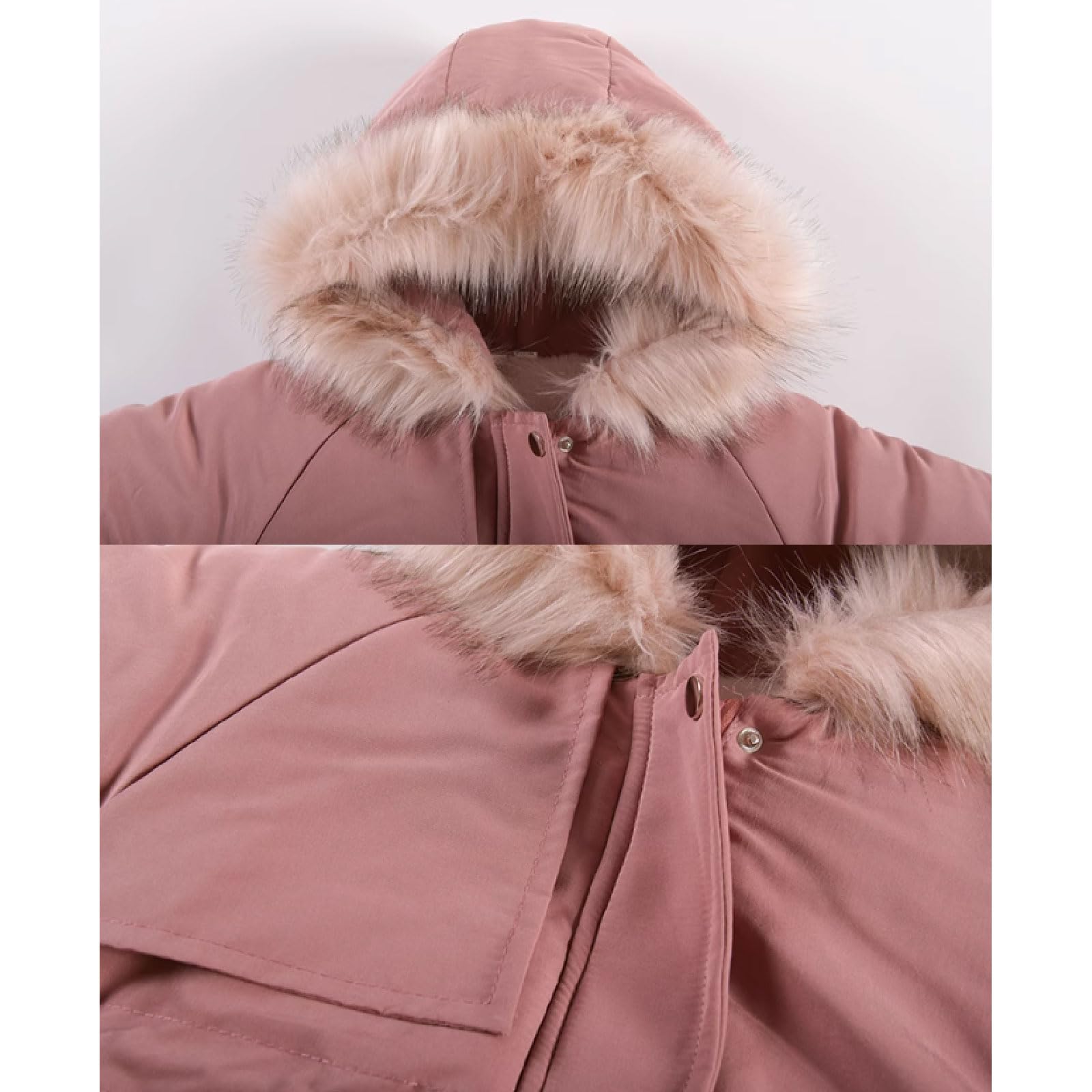 Piumino Invernale per Bambina per Bambini Cappotto Invernale Caldo Spesso a Maniche Lunghe Imbottito in Pile con Cappuccio Cappotto Imbottito Antivento Capispalla