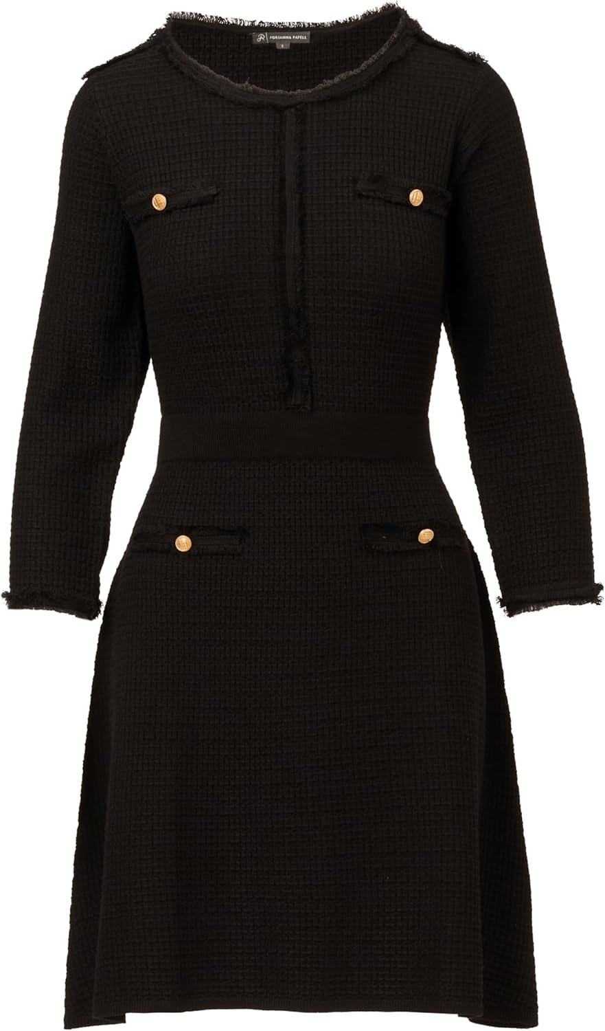 Adrianna Papell Womens Waffle Textured Fit and Flare Knee Length Sweater Dress - Image 5