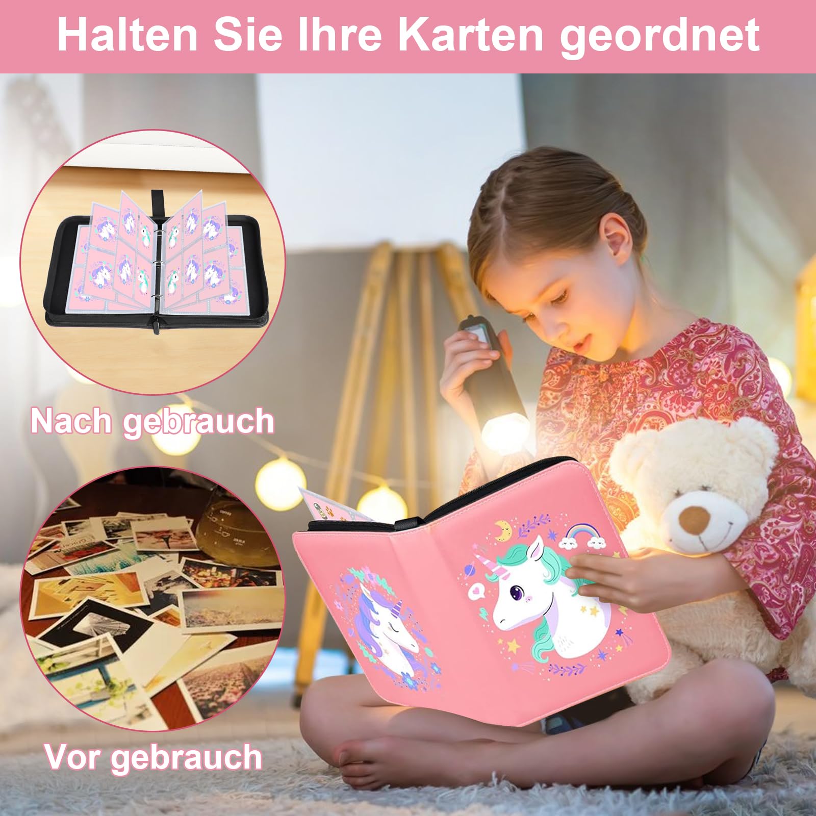 Album Per Carte Da Collezione CloverCat - 400 Tasche, 50 Pagine
