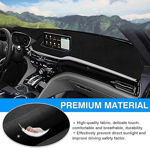 Vista 38 de Autorder Alfombrilla de cubierta de salpicadero para Ford F150 F250 F350 1992-1996 Accesorios Cubierta de tablero de franela para salpicadero