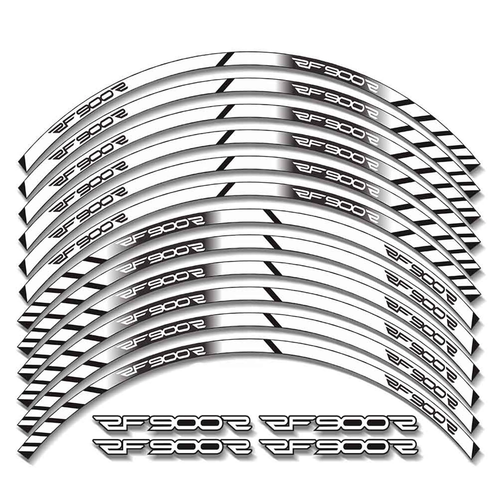 Autocollant Réfléchissant Jante Suzuki RF900R Finition Premium Haute Résistance