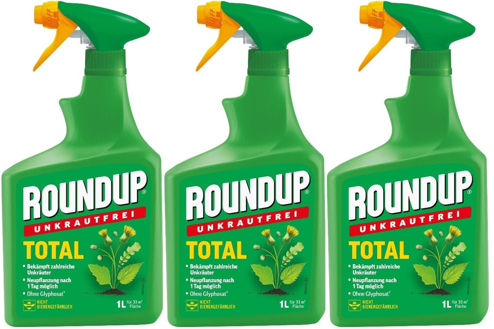 3 X 1L Roundup®Unkrautfrei Total