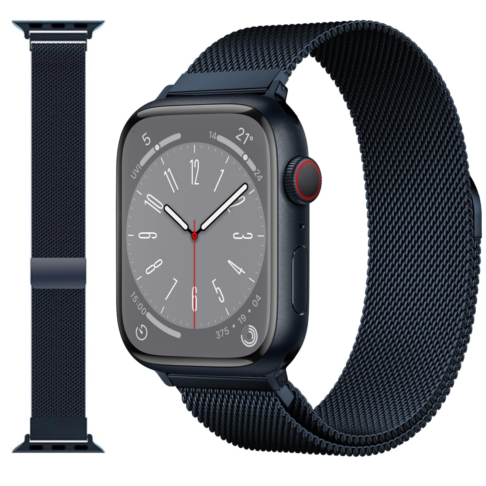 Originale Loop Milanese in Acciaio Inossidabile Compatibile con Apple Watch Cinturino 49mm 46mm 45mm 44mm 42mm 41mm 40mm 38mm, per iWatch Ultra/Ultra 2, SE, Serie 10 9 8 7 6 5 4 3 2 1