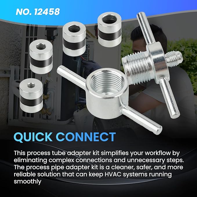 Kit de Adaptadores para Tubos de Proceso HVAC 12458 para Tubos de Cobre miniatura 6