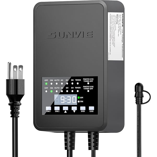 SUNVIE Low Voltage Transformer with 2 Indepentdent Output
