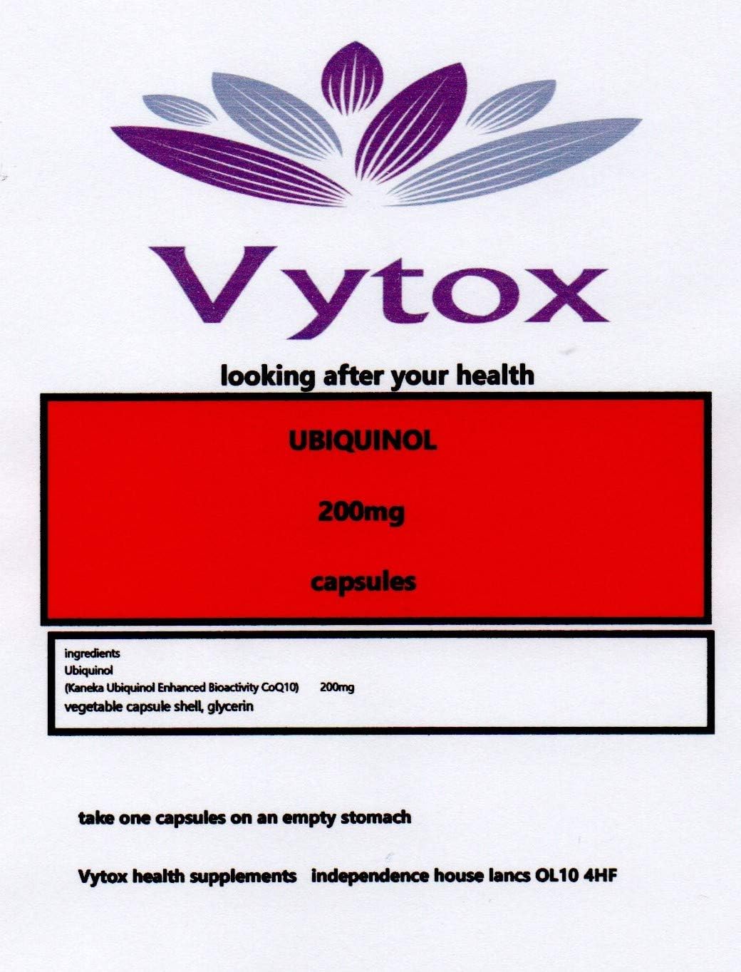 UBIQUINOL (200MG) 365 Soft GELS, by vytox, Vegetarian