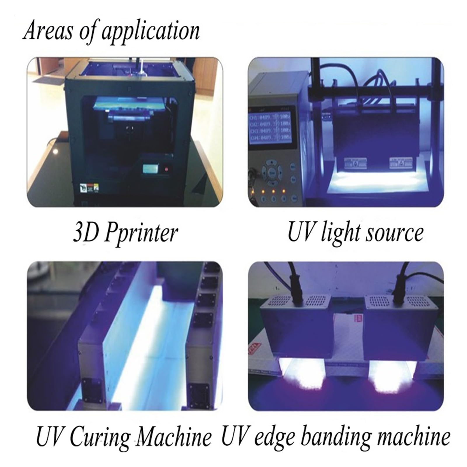 Lampada per polimerizzazione UV Modulo LED UV 100w 150w 395nm for luce UV, stampante flatbed, inchiostro UV che polimerizza con colla, macchina serigrafica, stampante 3D