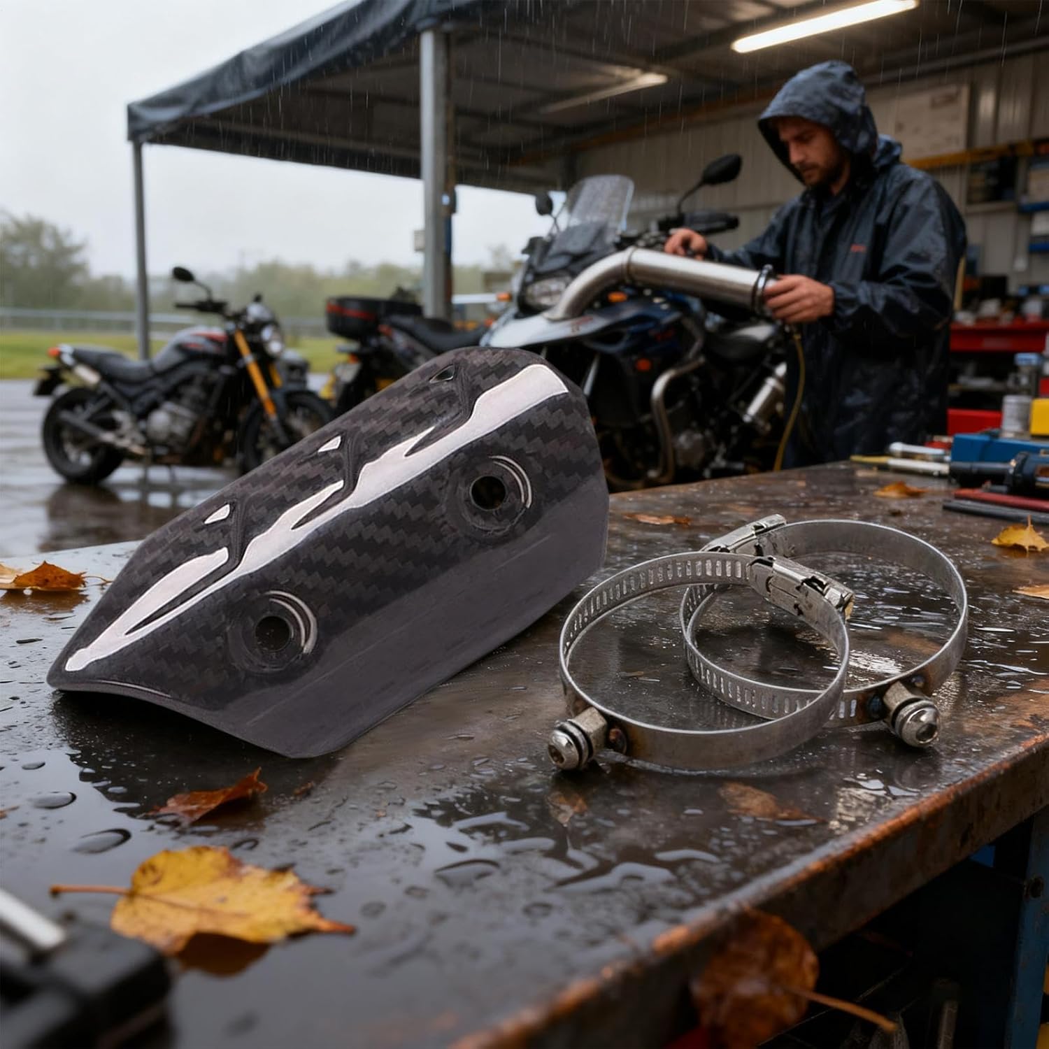 Motorcycle Leg Heat Shield, Safety Touchable Pipe Protector, Heat Guard for Riding, Outdoor Commute, Travel, and Vehicle Maintenance