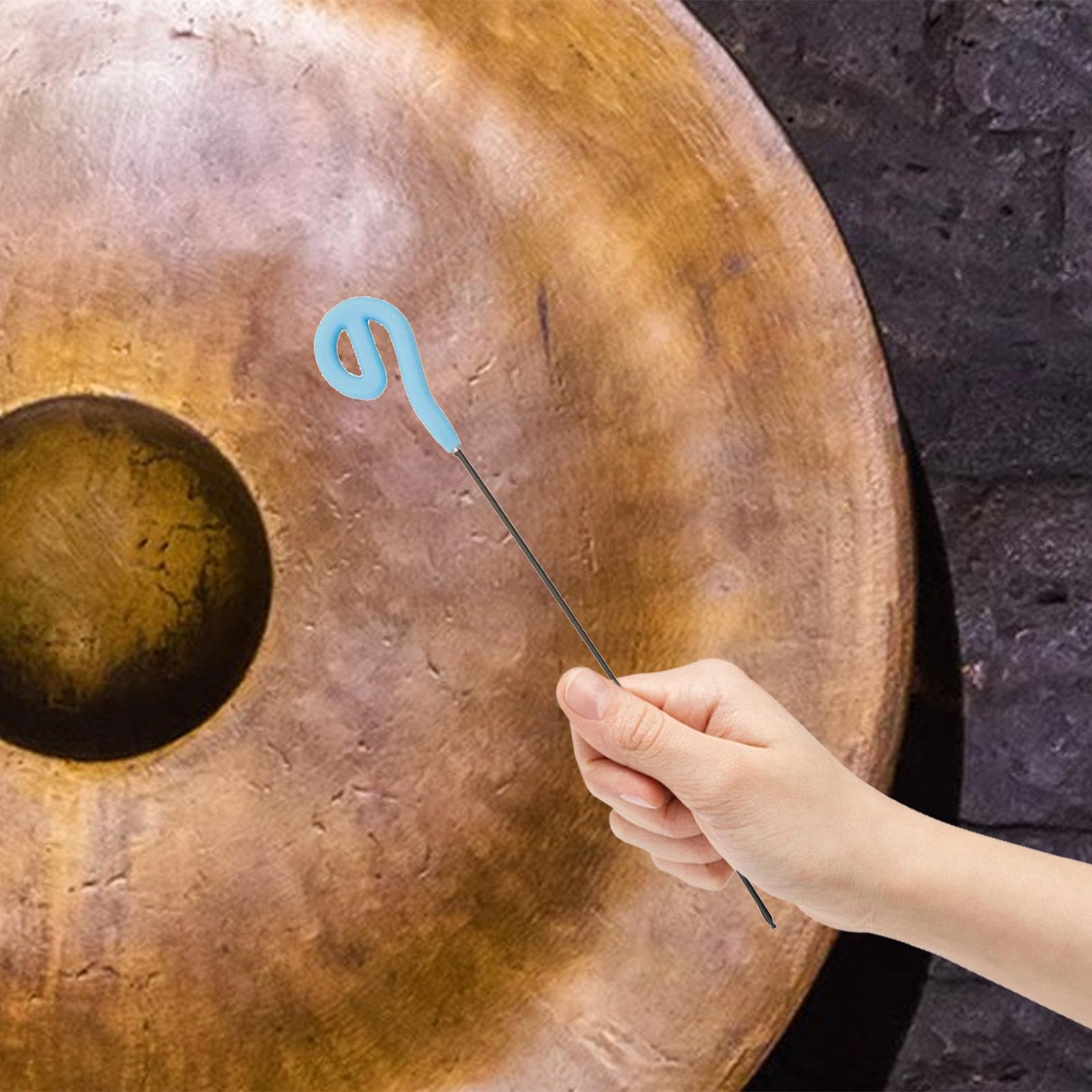 Vaveren Friction Gong Mallet, Whale Sound Mallet for Acoustic Percussion, Blue