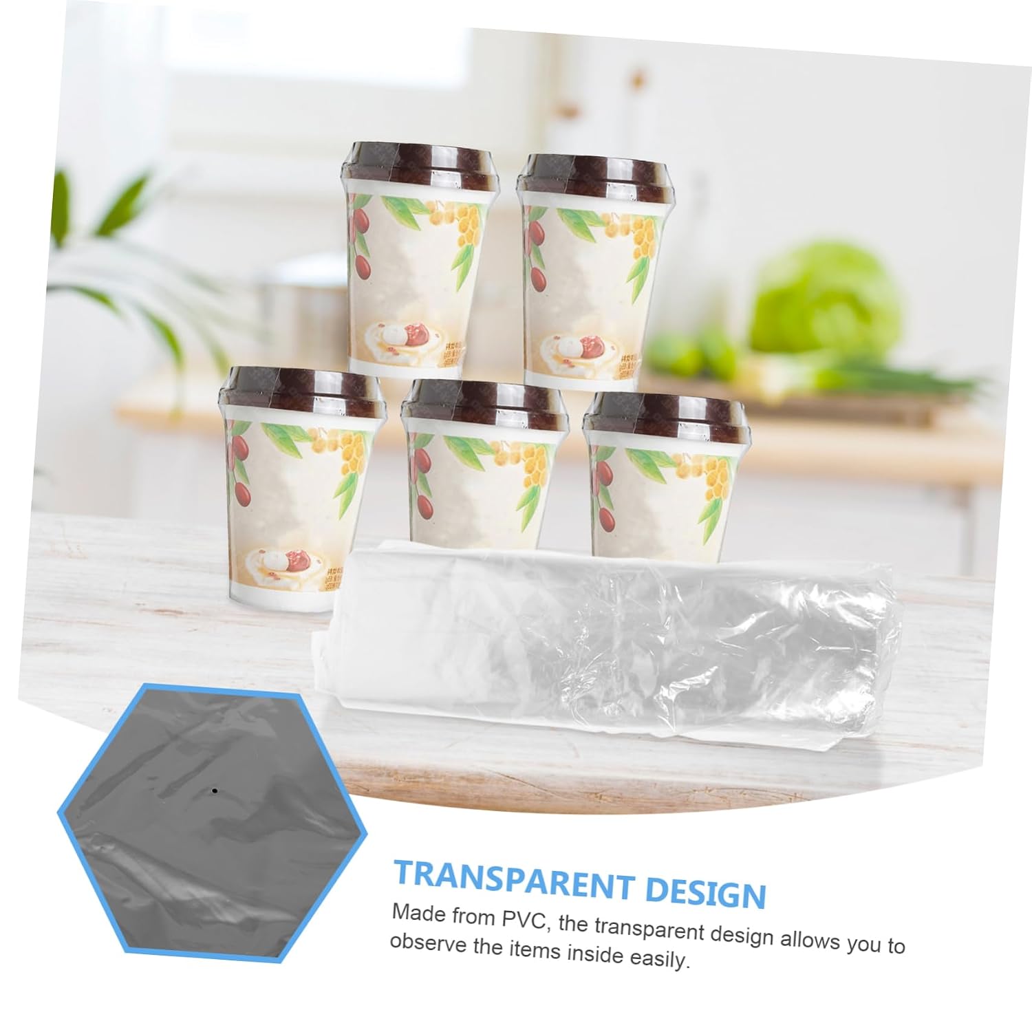 ABOOFAN Heat Shrinkable Film Bags Shrink Wrap Bottle Heat Shrink Bags for Packaging