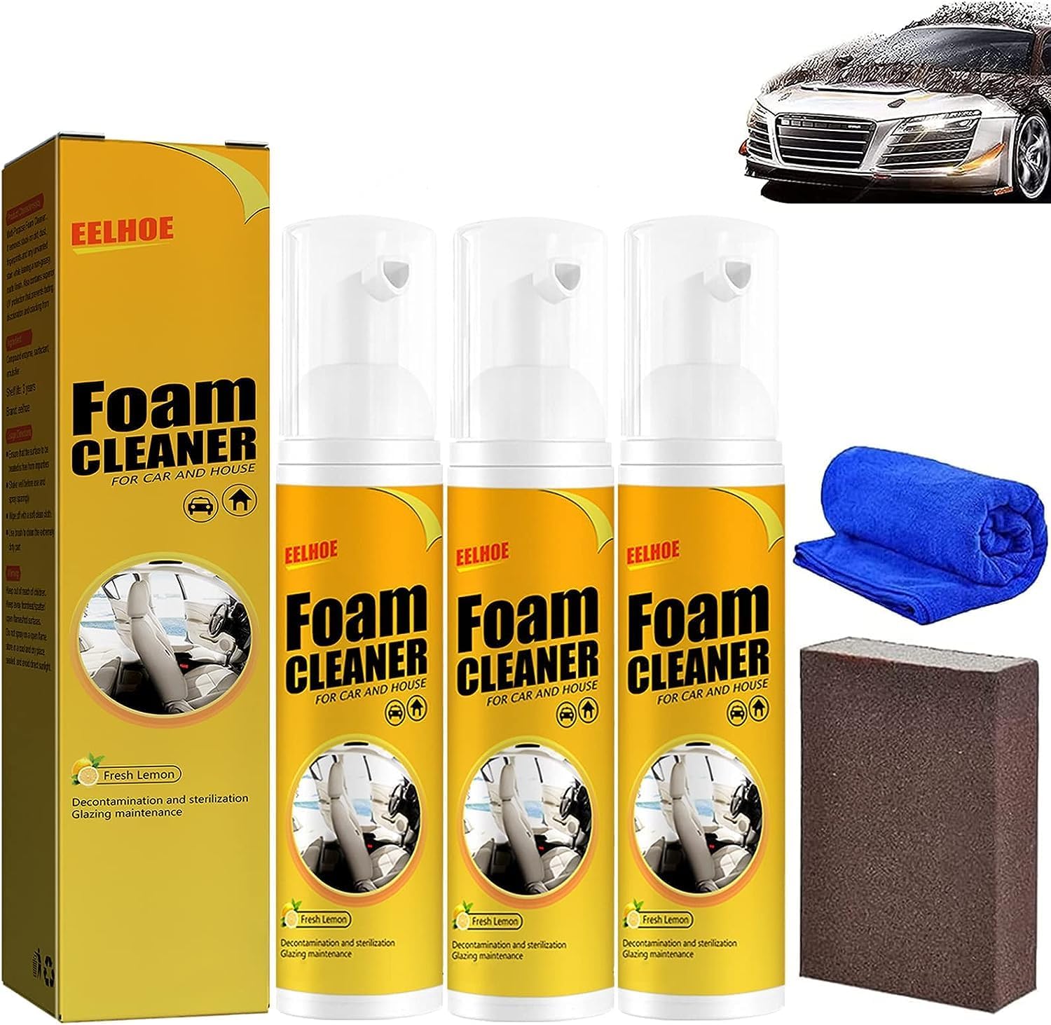 KCRPM Car Foam Cleaner, Multifunctional Car Foam Cleaner