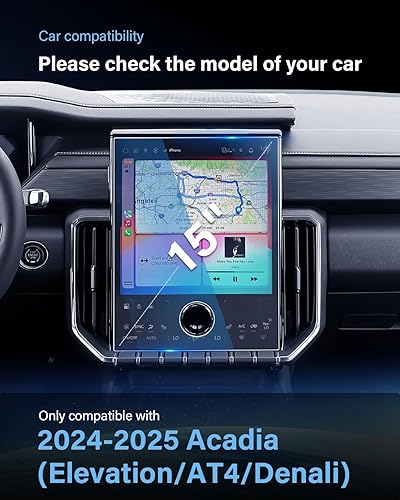 Vista 143 de 1 protector de pantalla de cristal templado brillante de 13.4 pulgadas para Silverado & Sierra 2500HD 3500HD 2022~2026 (sin botones en la pantalla)